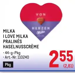 Metro Milka i love milka pralinés haselnusscrème Angebot