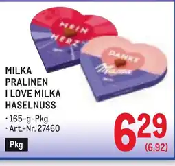 Metro Milka pralinen i love milka haselnuss Angebot