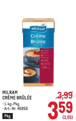 Metro Milram crème brûlée Angebot