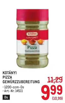 Metro Kotányi pizza gewürzzubereitung Angebot