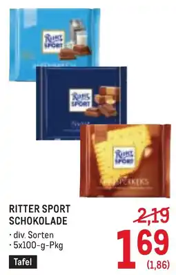 Metro Ritter sport schokolade Angebot