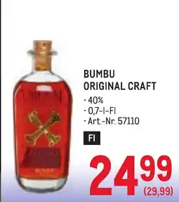 Metro BUMBU ORIGINAL CRAFT Angebot