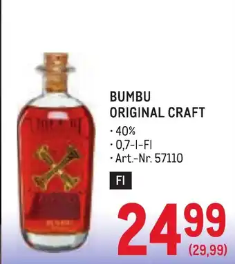 Metro BUMBU ORIGINAL CRAFT Angebot