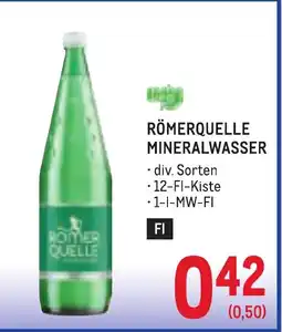 Metro Römerquelle mineralwasser Angebot