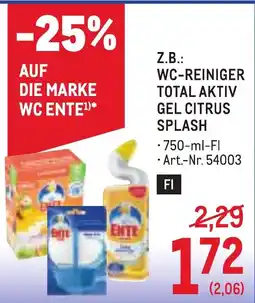 Metro Z.b.: wc-reiniger total aktiv gel citrus splash Angebot