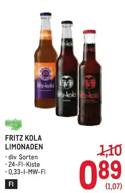 Metro Fritz kola limonaden Angebot