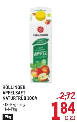 Metro Höllinger apfelsaft naturtrüb 100% Angebot