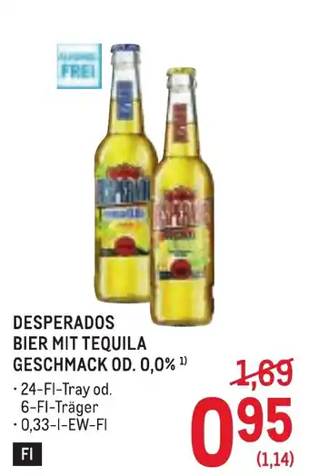 Metro Desperados bier mit tequila geschmack od. 0.0% Angebot