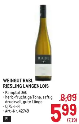 Metro Weingut rabl riesling langenlois Angebot