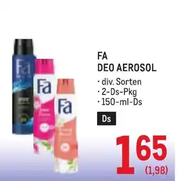 Metro Fa deo aerosol Angebot