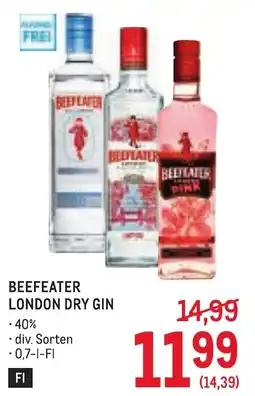 Metro Beefeater london dry gin Angebot