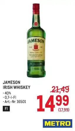 Metro Jameson irish whiskey Angebot