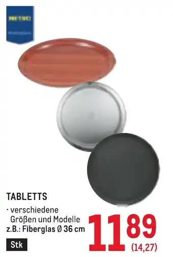 Metro Tabletts Angebot