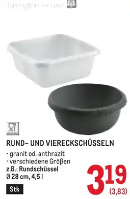 Metro Rund- und viereckschüsseln Angebot