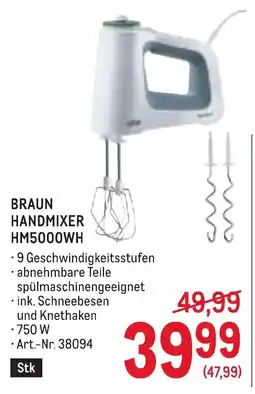 Metro Braun handmixer hm5000wh Angebot
