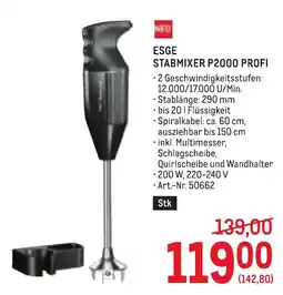 Metro Esge stabmixer p2000 profi Angebot