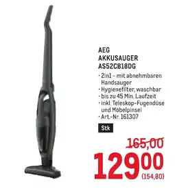 Metro Aeg akkusauger as52cb18dg Angebot