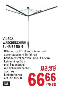 Metro Vileda wäscheschirm sunrise Angebot