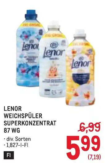 Metro Lenor weichspüler superkonzentrat Angebot