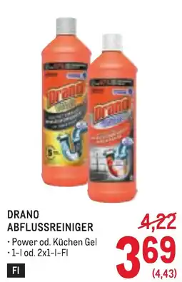 Metro Drano abflussreiniger Angebot