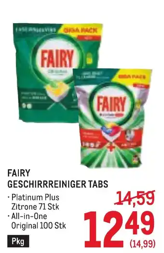Metro Fairy geschirrreiniger tabs Angebot