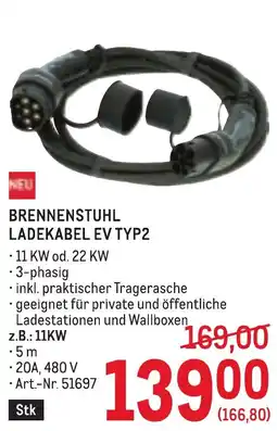 Metro Brennenstuhl ladekabel ev typ2 Angebot