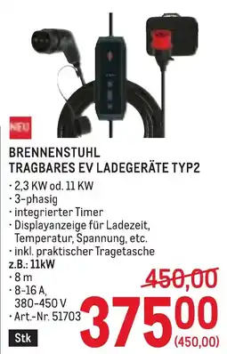 Metro Brennenstuhl tragbares ev ladegeräte typ2 Angebot