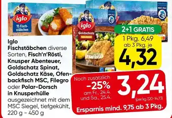 Eurospar Iglo fischstäbchen Angebot