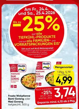Eurospar Frosta wokpfanne bami goreng oder nasi goreng Angebot