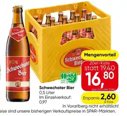 Eurospar Schwechater Bier Angebot