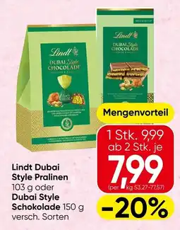 Eurospar Lindt dubai style pralinen oder dubai style schokolade Angebot