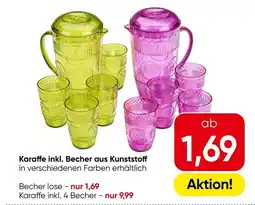 Eurospar Karaffe inkl. Becher aus Kunststoff Angebot