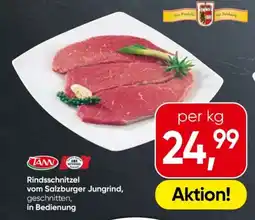 Eurospar Rindsschnitzel vom salzburger jungrind, geschnitten, in bedienung Angebot