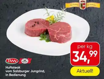 Huftsteak vom salzburger jungrind, in bedienung