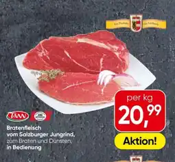 Eurospar Bratenfleisch vom salzburger jungrind, zum braten und dünsten, in bedienung Angebot