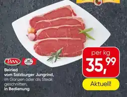 Eurospar Beiried vom salzburger jungrind, im ganzen oder als steak in bedienung Angebot