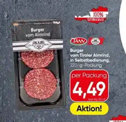 Eurospar Burger vom tiroler almrind, in selbstbedienung Angebot