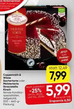 Spar Coppenrath & Wiese Sachertorte oder Meistertorte Stracciatella Kirsch Angebot