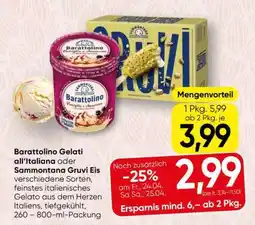 Spar Barattolino Gelati all’Italiana oder Sammontana Gruvi Eis Angebot