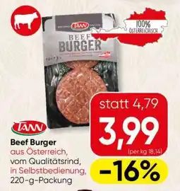 Spar TANN Beef Burger Angebot