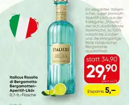Spar Italicus Rosolio di Bergamotto Bergamotten-Aperitif-Likör Angebot