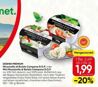 Spar DESPAR PREMIUM Mozzarella di Bufala Campana D.O.P Angebot