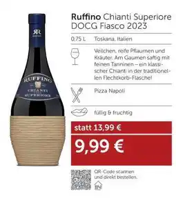 Interspar Ruffino Chianti Superiore DOCG Fiasco 2023 Angebot