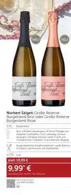 Interspar Norbert Szigeti Große Reserve Burgenland Brut oder Große Reserve Burgenland Rosé Angebot