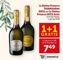 Interspar La Gioiosa Prosecco Valdobbiadene DOCG oder La Gioiosa Prosecco DOCG Asolo Angebot