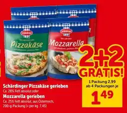 Interspar Schärdinger Pizzakäse gerieben oder Mozzarella gerieben Angebot