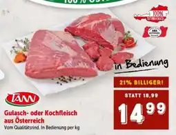 Interspar TANN Gulasch- oder Kochfleisch aus Österreich Angebot