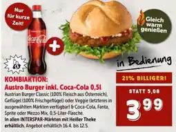 Interspar KOMBIAKTION: Austro Burger inkl. Coca-Cola 0,5l Angebot