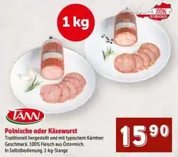 Interspar TANN Polnische oder Käsewurst Angebot
