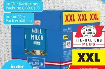 Hofer Milsani Haltbare Vollmilch Angebot